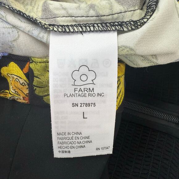 Farm Rio Square-Neck Floral Jumpsuit Wide Leg Smocked Back L NWT - Picture 12 of 16